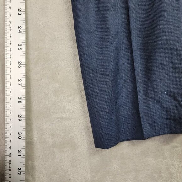 J. Crew Navy Bowery Classic Men's 100% Wool Pant | Size 33x32 - Picture 8 of 10